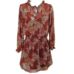 Socialite Women's Floral Smock Waist Mini Dress XS